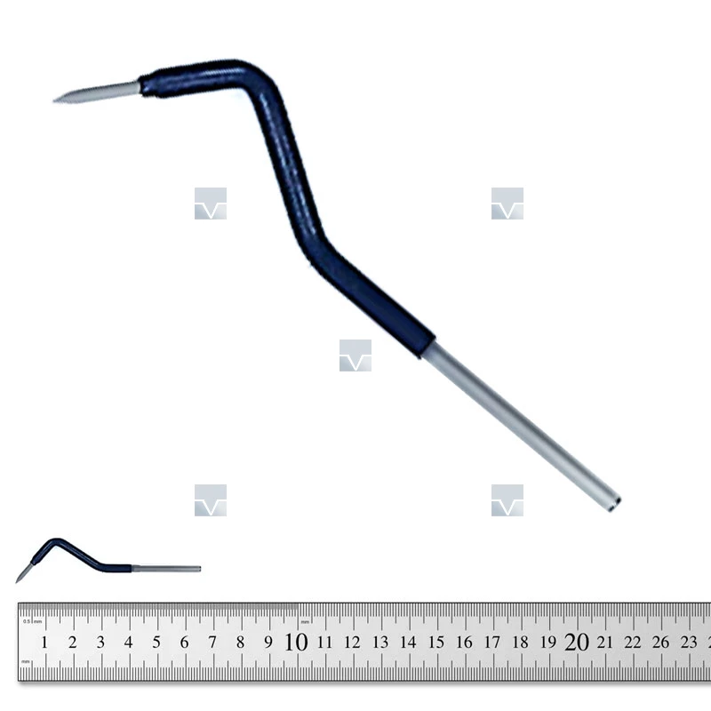 Электрод игольчатый изогнутый, толстая игла, длина 40 мм