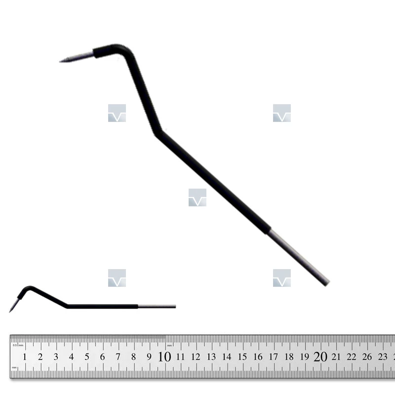 Электрод игольчатый изогнутый, толстая игла, 80 мм